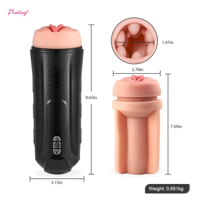 rechargeable masturbator cup lips and pussy