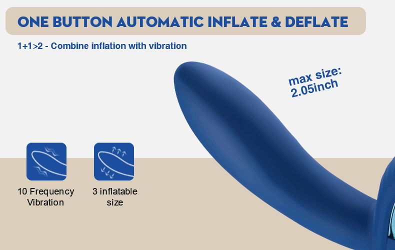 10 Vibration Modes Inflatable Anal Vibrator