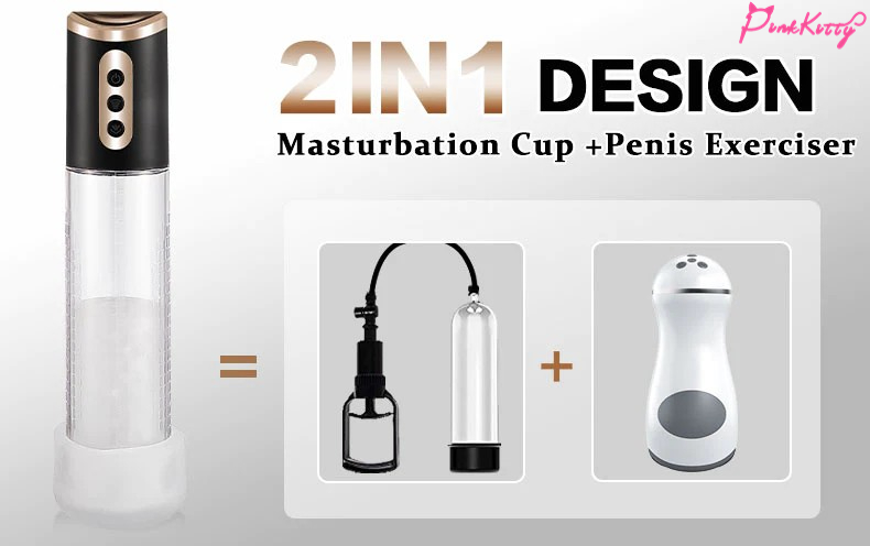 2 in 1 design masturbation cup and penis exerciser