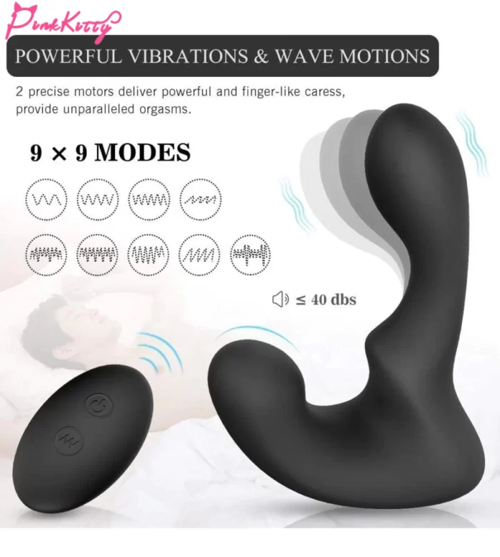 9-pattern vibration double motor prostate massager