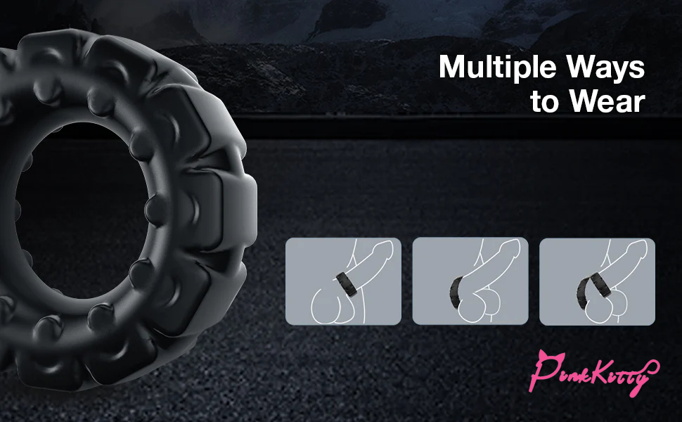 Silicone Ring with Wheel-like Appearance