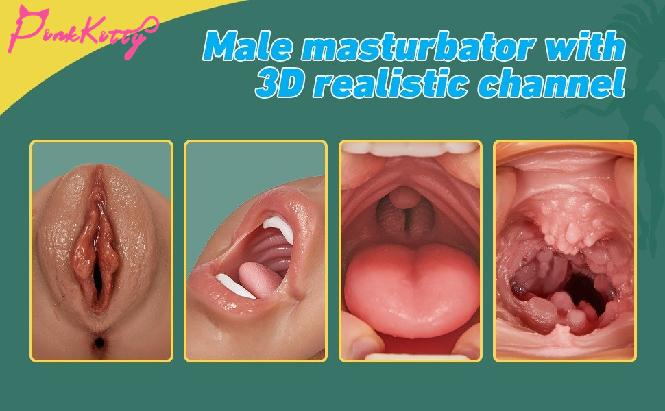 male masturbator with 3d realistic channel