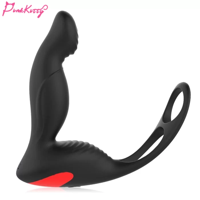 male remote control prostate vibe anal plug with penis