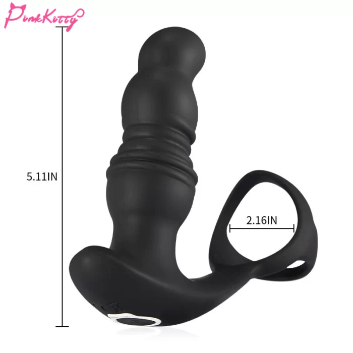 thrusting 7 vibrations 2 in 1 anal massager