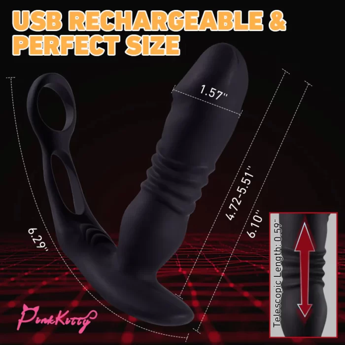 12 Modes Vibrating Prostate Massager with Cock Rings