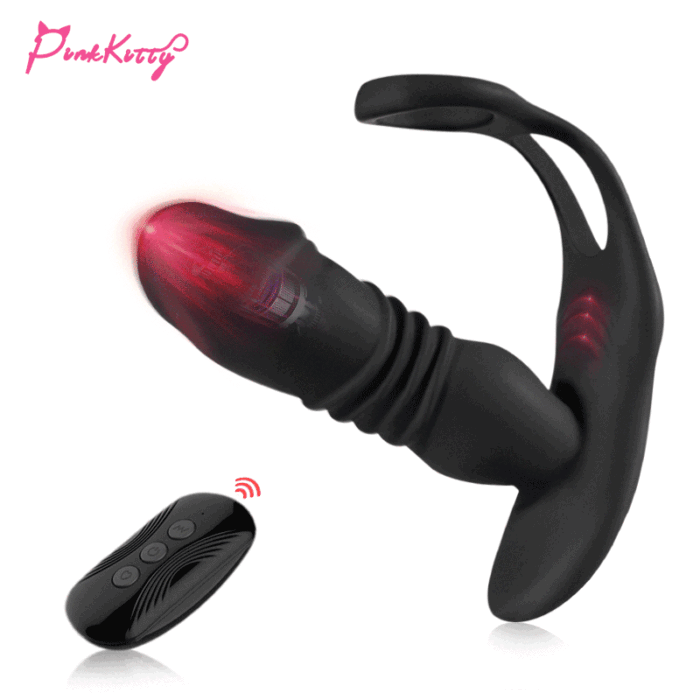 3-&12-Modes-Vibrating-Prostate-Massager-with-Cock-Rings