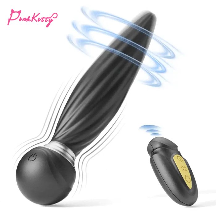 Rotating Remote Tapered Prostate Anal Butt Plug